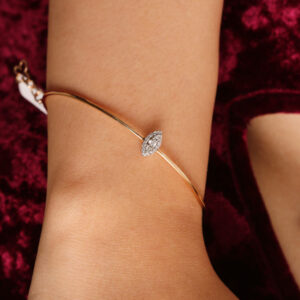Droplet diamond bracelet